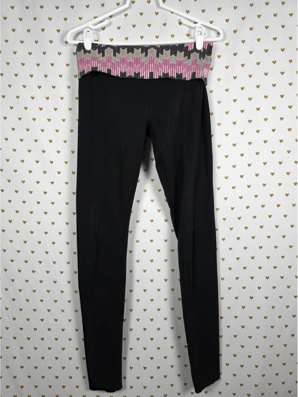 Victorias Secret AZTEC Vintage Y2K FOLDOVER Full Skinny Yoga Pants SMALL
